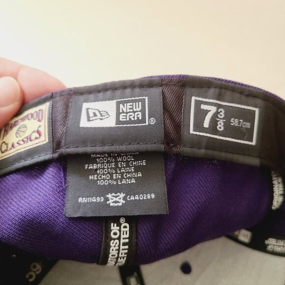 New Era 59Fifty Los Angeles Lakers Hardwood Classics Logo Hat Sz 7 3/8 - Picture 7 of 8